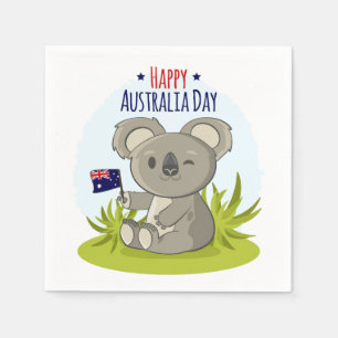 Serviette En Papier Koala Joyeux Australia Day   Vacances