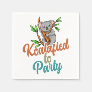 Serviette En Papier Koalafied au Parti Qualifié Pun Cute et Funny Ko
