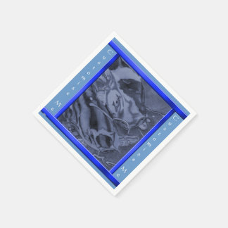 Serviette En Papier Koi (bleu)