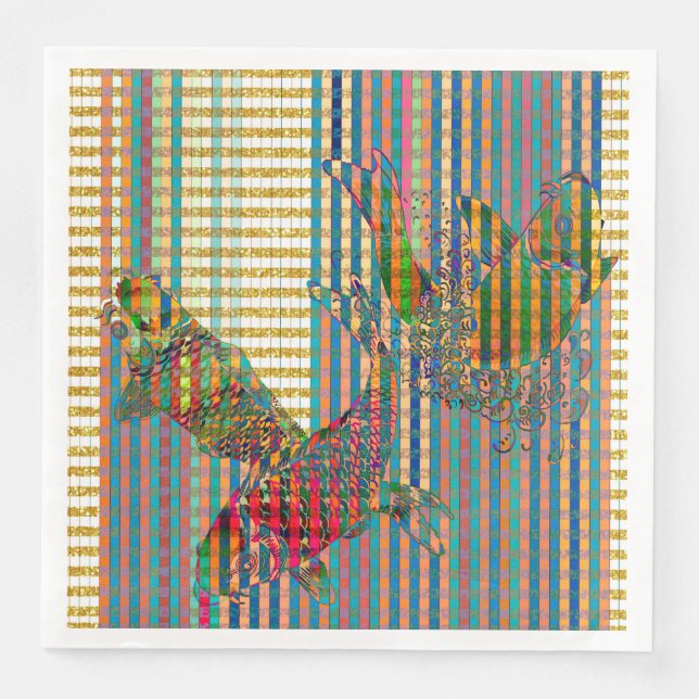 Serviette En Papier Koi Dinner Papier Napkins (Devant)