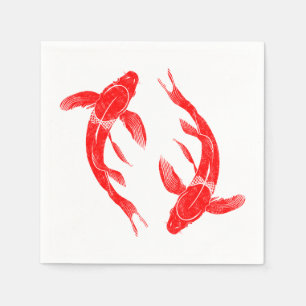 Serviette En Papier Koi Fish