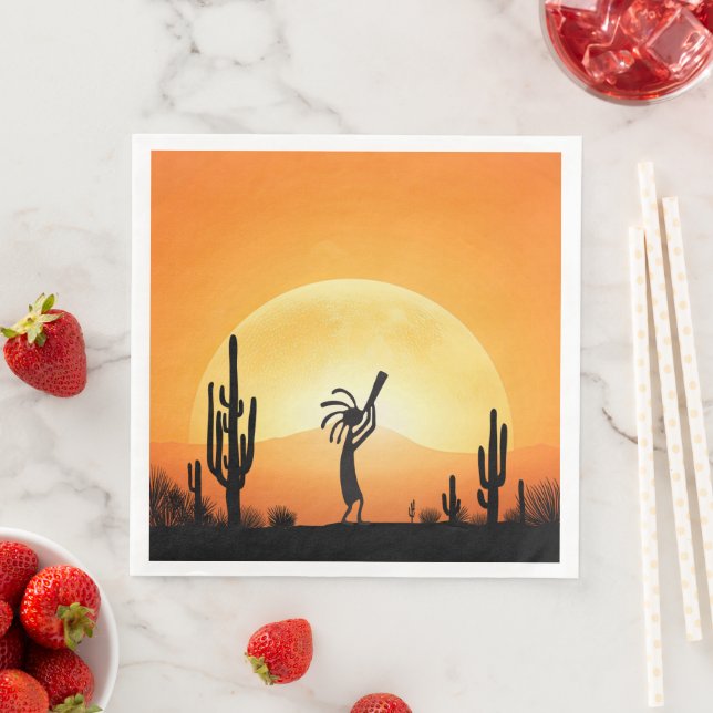 Serviette En Papier Kokopelli, Inde du sud-ouest (En situation)