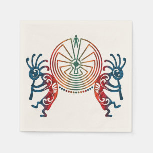Serviette En Papier KOKOPELLI / L'HOMME DANS LE MAZE + vos idées