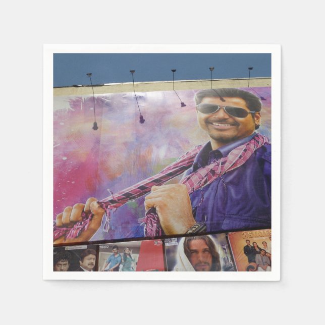 Serviette En Papier Kollywood Movie Star Napkins (Devant)