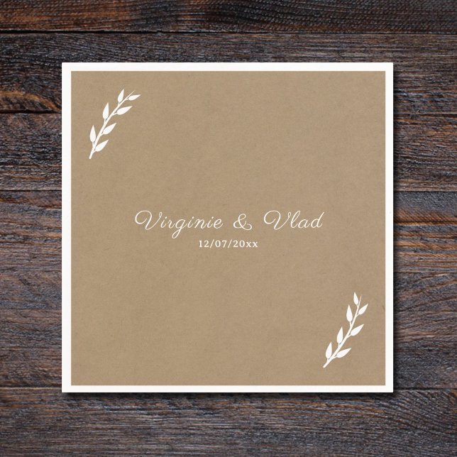 Serviette En Papier Kraft et serviettes de Mariage rustique (Kraft & Rustic Wedding Napkins)