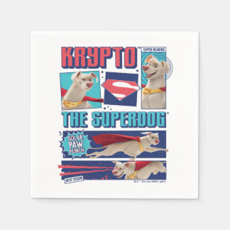 Serviette En Papier Krypto Les Panneaux De Bande Dessinée Super Chien