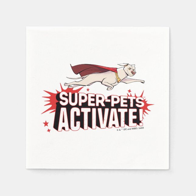 Serviette En Papier Krypto : Super-Animaux Activez ! (Devant)