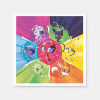 Serviette En Papier Kwamis coloré
