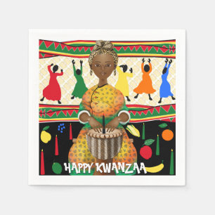 Serviette En Papier Kwanzaa Vacances afro-américaines