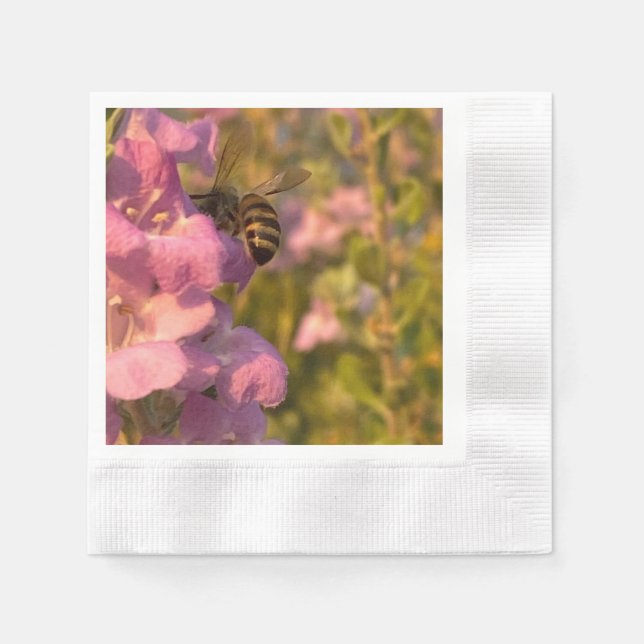 Serviette En Papier L'🐝 Des Abeilles Et La Fleur 🌺 (Devant)