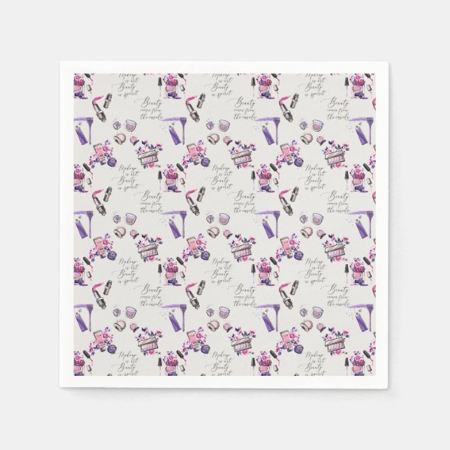 Serviette En Papier La Beauté Provient Du Motif Intérieur (Devant)