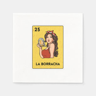 Serviette En Papier La Borracha Mexicaine Lotterie Lecteur Carte de Bi