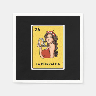 Serviette En Papier La Borracha Mexican Lottery Bingo Card Player