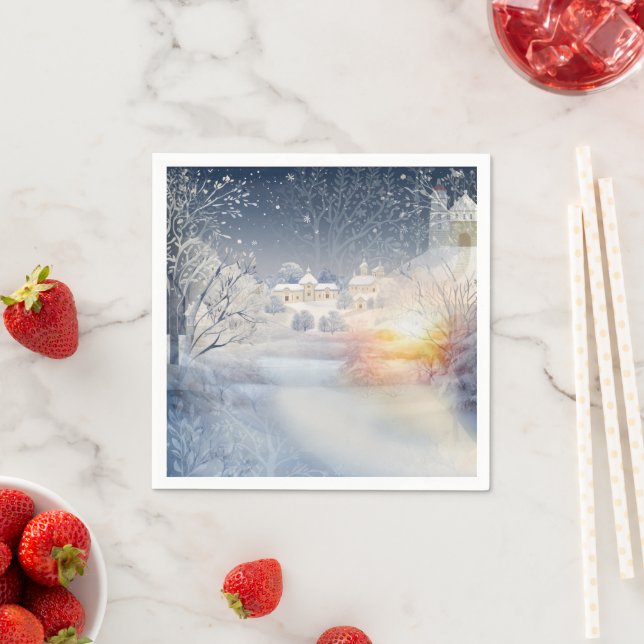 Serviette En Papier La chaleur du soleil en hiver (En situation)