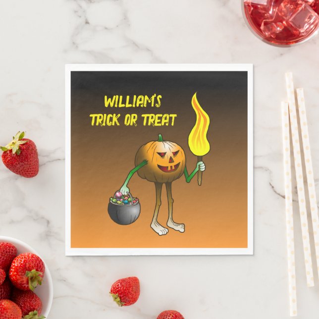 Serviette En Papier La citrouille Trick or Treat (En situation)