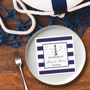 Serviette En Papier La collection de Mariages du phare nautique