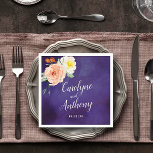 Serviette En Papier La Collection Mariage Romance In Bloom