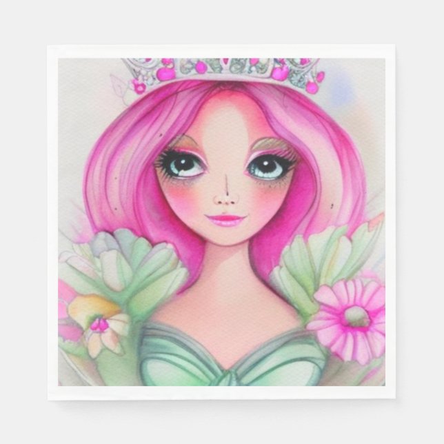 Serviette En Papier La collection Princess (Devant)