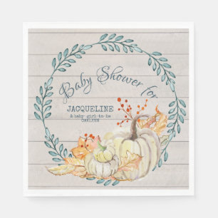 Serviette En Papier La couronne d'automne de la ferme russe sur le Bab