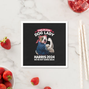 Serviette En Papier La Dame des Chiens Sans Enfants Vote Kamala Electi