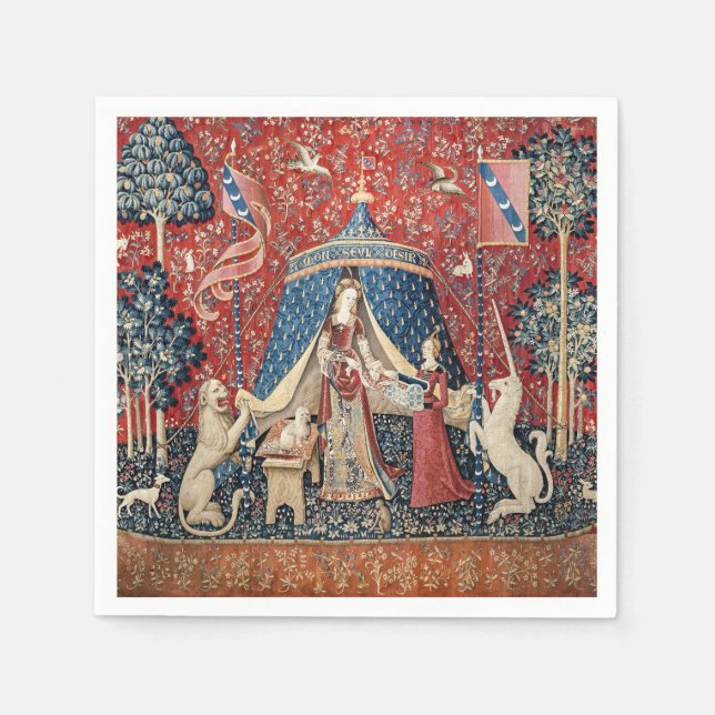Serviette En Papier La Dame et l'Unicorne, À mon seul désir (Devant)