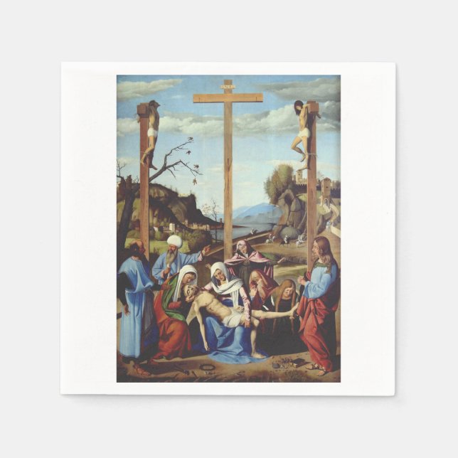 Serviette En Papier La Déposition du Christ (Devant)