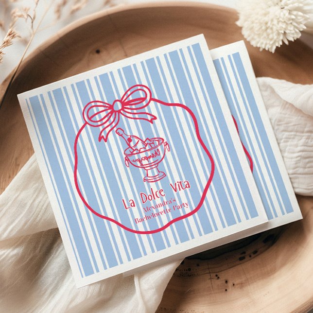 Serviette En Papier La Dolce Vita Bachelorette Week-end (Créateur téléchargé)