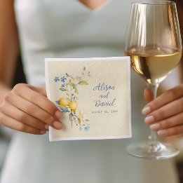 Serviette En Papier La Dolce Vita Lemon Mariages floraux serviettes