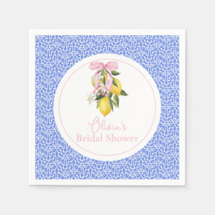 Serviette En Papier La Dolce Vita Lemon Rose Bow Mariage