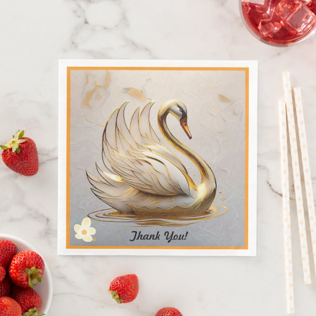 Serviette En Papier "La douce voie du cygne" (En situation)