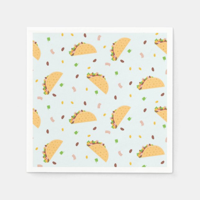 Serviette En Papier La faim du Motif de Tacos (Devant)