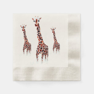 Serviette En Papier La faune sauvage de la Giraffe