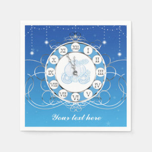 Serviette En Papier La fête Cendrillon Presque Minuit Argent et Bleu