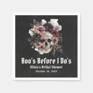 Serviette En Papier La Fête des mariées d'Halloween Skull Boo's Before