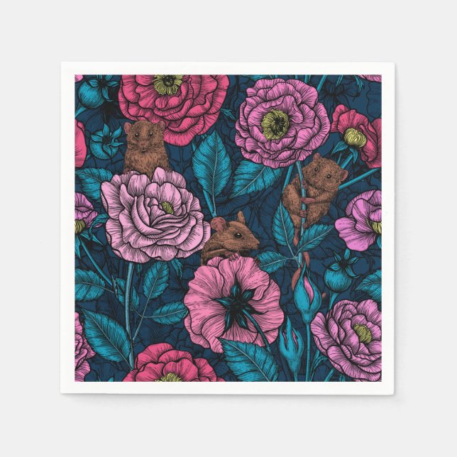 Serviette En Papier La fête des souris (Devant)