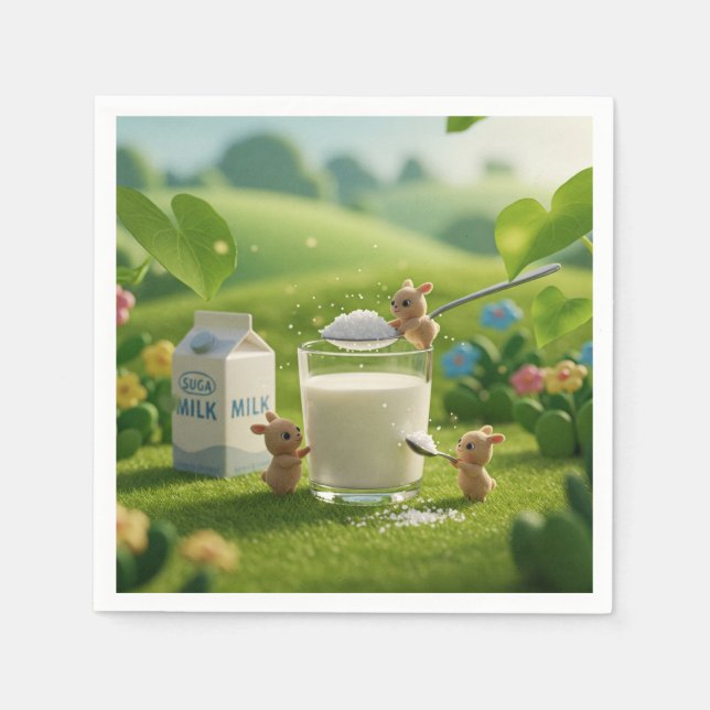 Serviette En Papier La fête du lait doux (Devant)