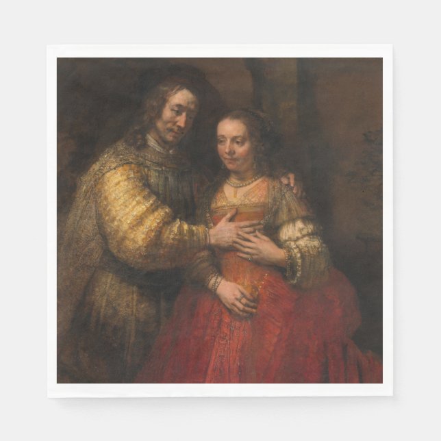 Serviette En Papier La Fiancée juive (par Rembrandt) (Devant)