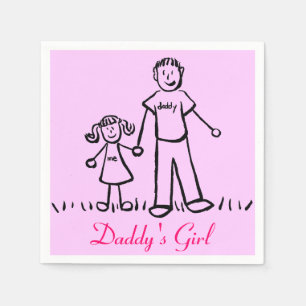 Serviette En Papier La fille de papa l'art familial personnalisé Napki