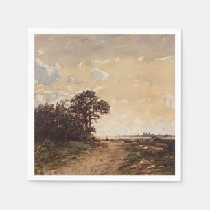 Serviette En Papier La Forêt De Fontainebleau Aux Environs De Barbizon