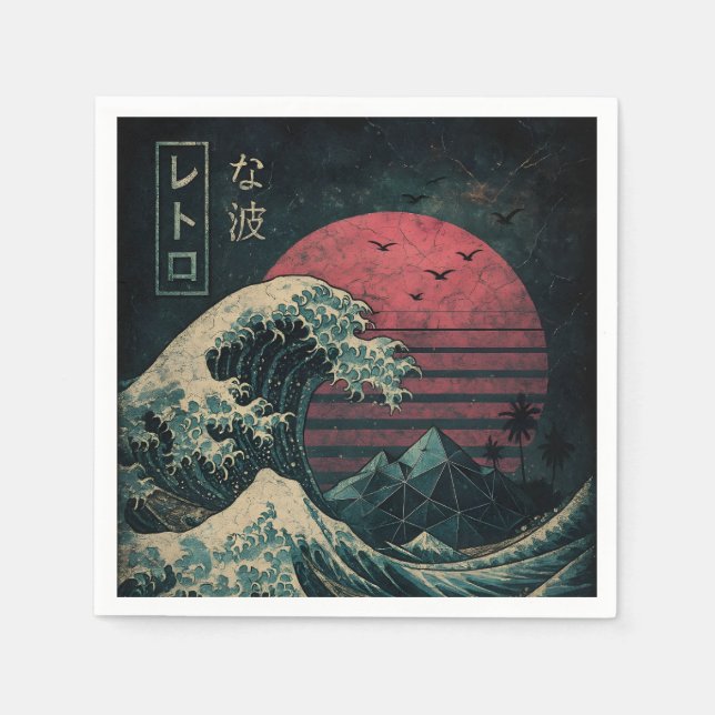 Serviette En Papier La Grande Classique de la Vague Rétro (Devant)