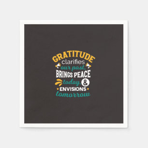 Serviette En Papier La gratitude apporte la paix aujourd'hui – Foi pos