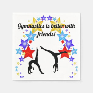 Serviette En Papier La gymnastique est meilleure avec les amis