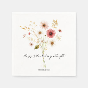 Serviette En Papier La Joie du Seigneur floral minimaliste