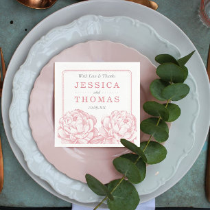 Serviette En Papier La jolie collection de Mariages floraux Peony