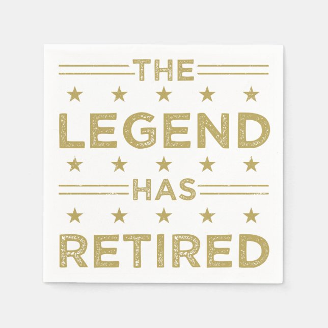 Serviette En Papier La Légende A Retraité (Devant)