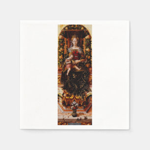 Serviette En Papier La Madonna della Candeletta Carlo Crivelli Art