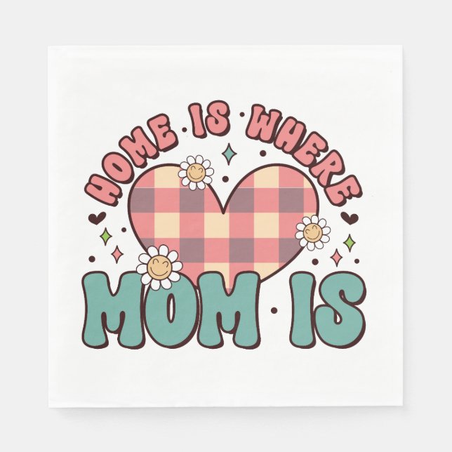 Serviette En Papier La maison où maman est (Devant)