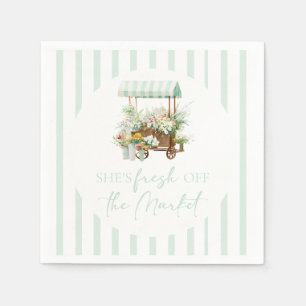 Serviette En Papier La mariée fraîchement débarquée du marché