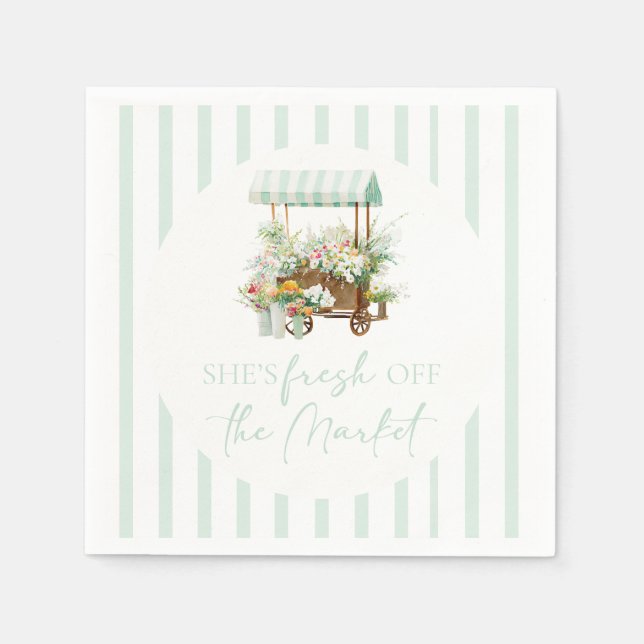 Serviette En Papier La mariée fraîchement débarquée du marché (Devant)