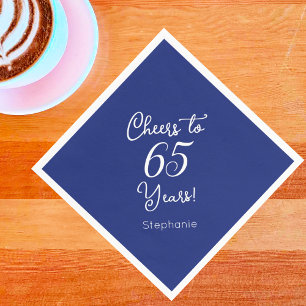 Serviette En Papier La Marine bleue salue à 65 ans 65e anniversaire
